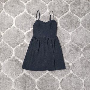Bar III Black Bustier Textured Mini Dress Medium